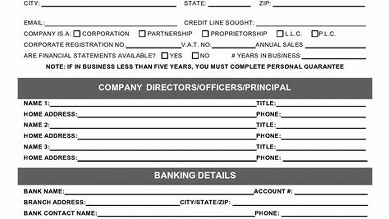 Credit Application Template Excel: A Comprehensive Guide for Small Businesses