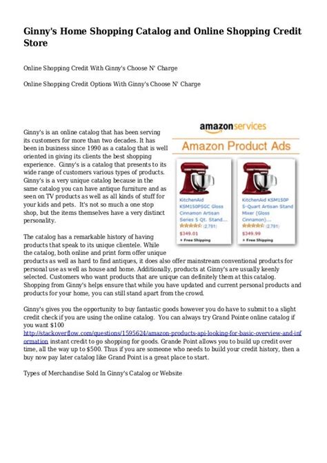 Credit Catalog Shopping