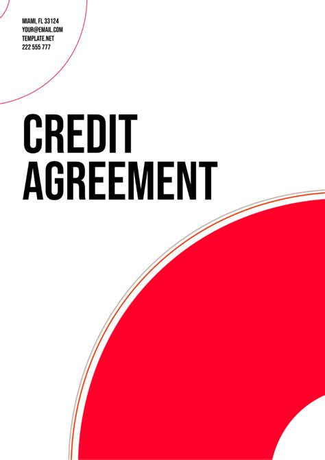 Credit Contract Template | HQ Template Documents