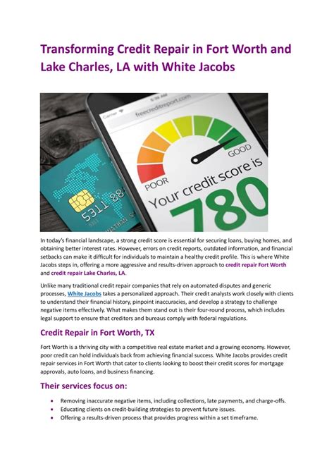 Credit Repair Fort Worth Warning Signs