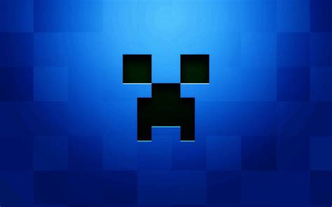 Creeper Blue Minecraft Wallpaper