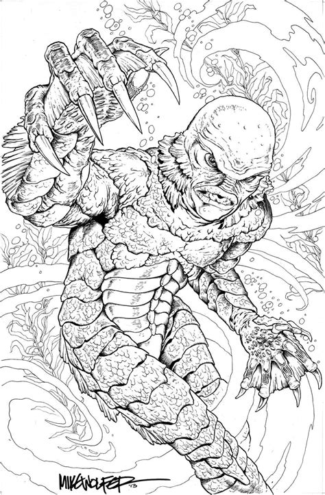 Creepy Monster Coloring Pages