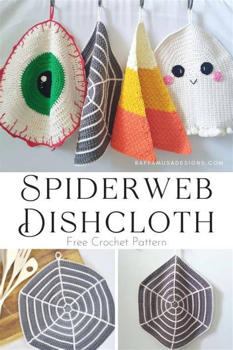 Creepy Spiderweb Dishcloth