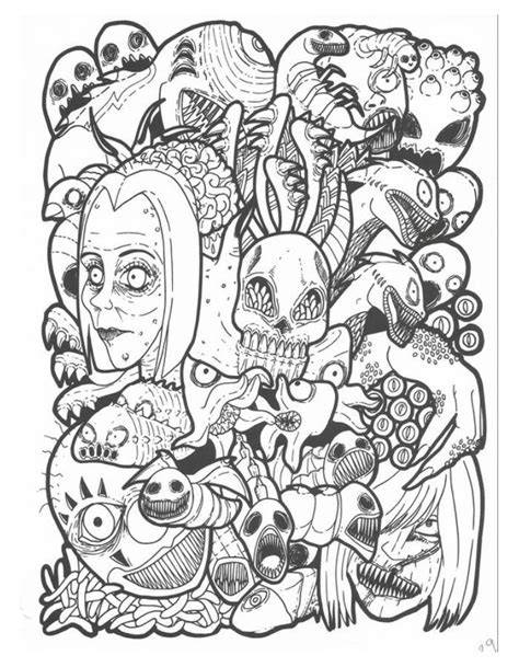Creepy Trippy Coloring Pages