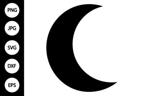 Shine Bright Like a Crescent Moon: Add a Dazzling Touch with our Exquisite Crescent Moon SVG Designs