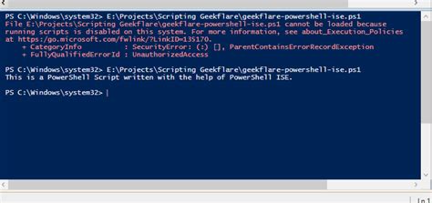 Criar e executar scripts do PowerShell no console Configuration 