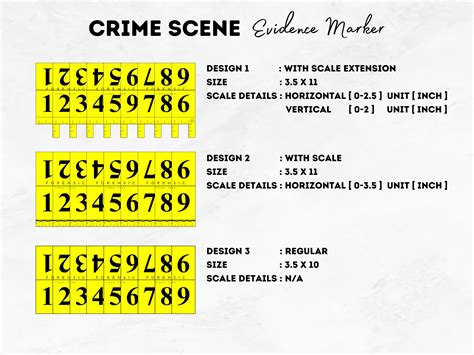 Crime Scene Number Cards Printable