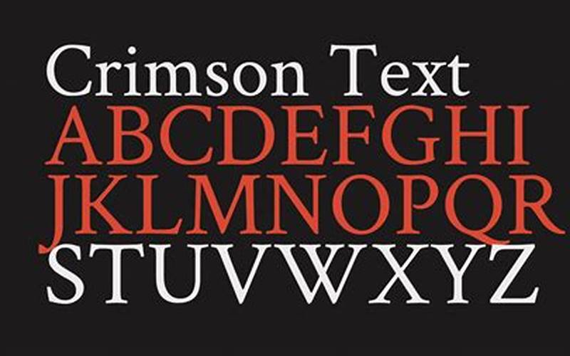 Crimson Text Font