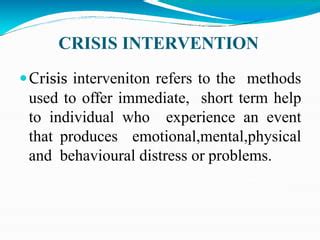Crisis Intervention