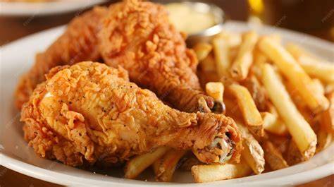 Crispy Fried Chicken Dinner with Fries
