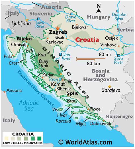 Croatia On A World Map