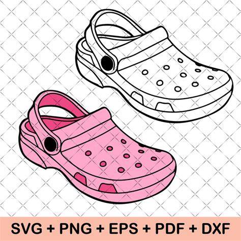 Get Your Feet Into Fashion with Croc Shoe Svg Free – Perfect for Stylish Design Projects!