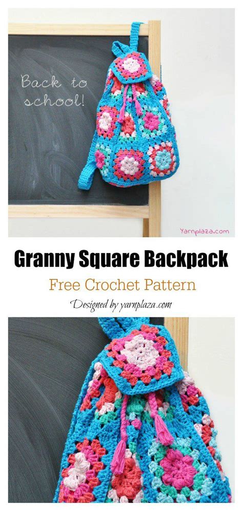 Crochet Granny Square Backpack Free Pattern