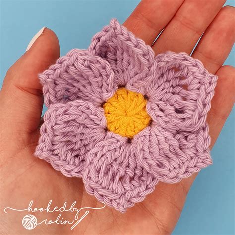 Crochet 5 Petal Flower Pattern