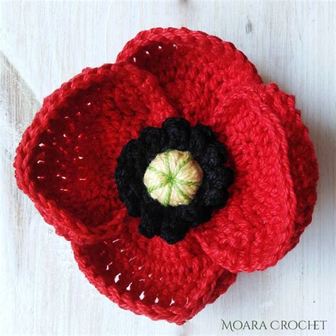 Crochet A Poppy Flower