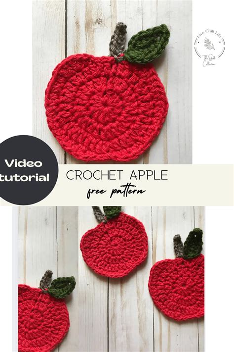 Crochet Apple Coaster