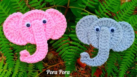 Crochet Applique Elephant