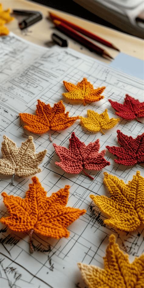 Crochet Autumn Leaves