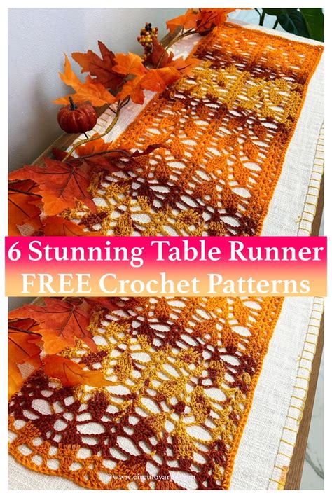 Crochet Autumn Table Runner