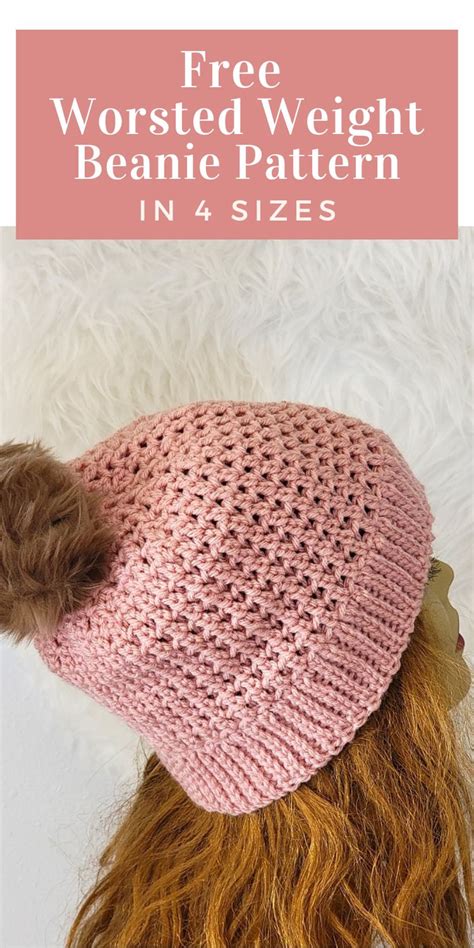 Crochet Beanie Pattern Worsted Weight
