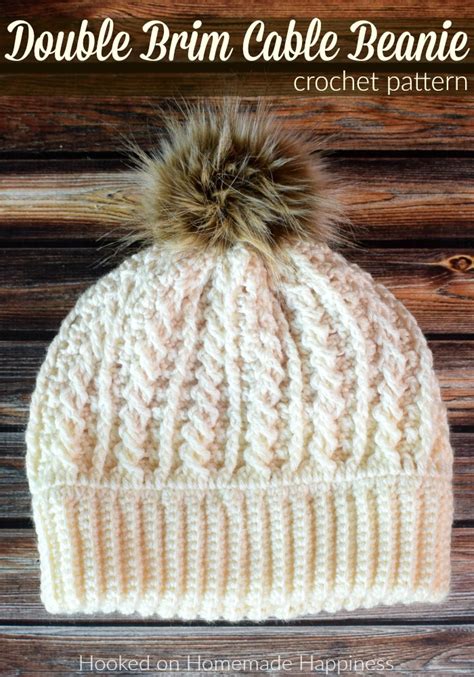 Crochet Beanie With Brim Pattern Free