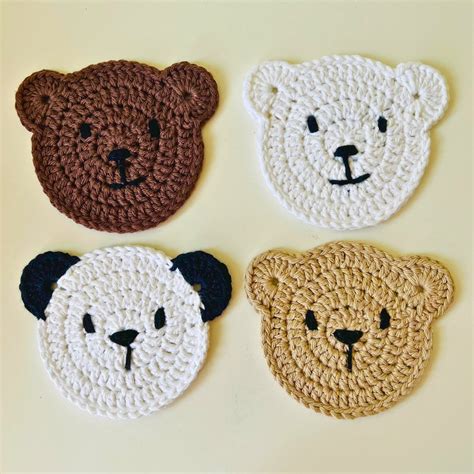 Crochet Bear Coaster