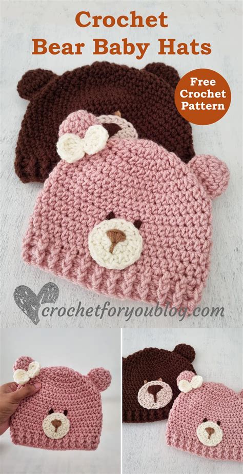 Crochet Bear Hat Pattern Free