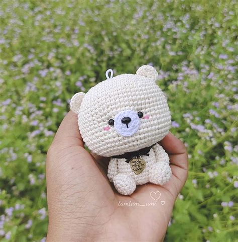 Crochet Bear Keychain