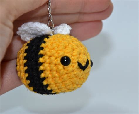 Crochet Bee Keychain