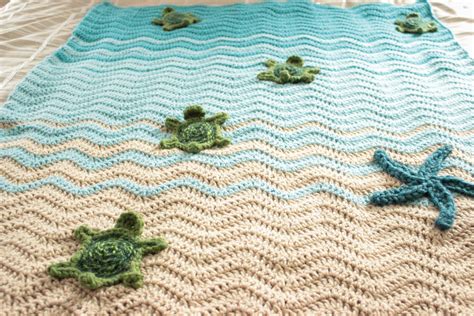 Crochet Blanket With Turtles