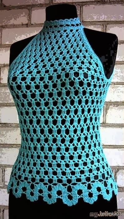 Crochet Blue Top