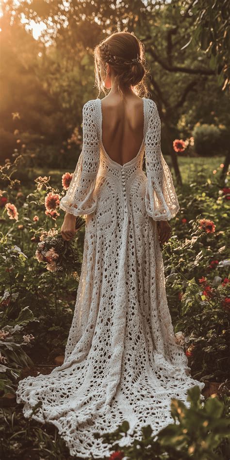 Crochet Boho Wedding Dress