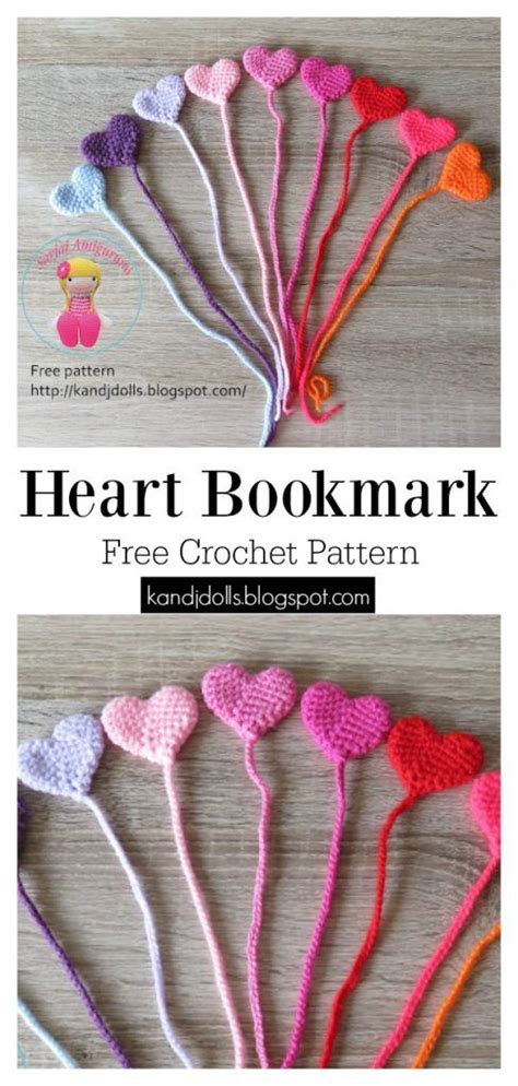 Crochet Bookmark Heart