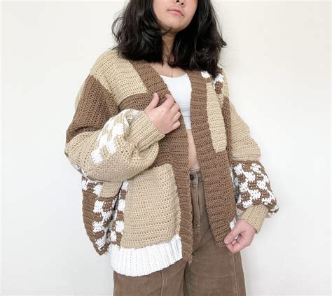 Crochet Brown Cardigan