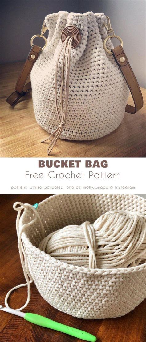 Crochet Bucket Bag Free Pattern