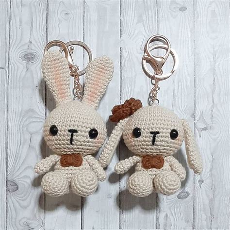 Crochet Bunny Keychain