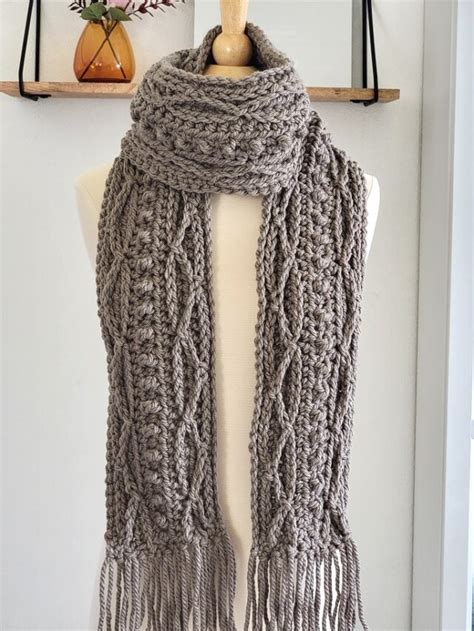 Crochet Cable Scarf