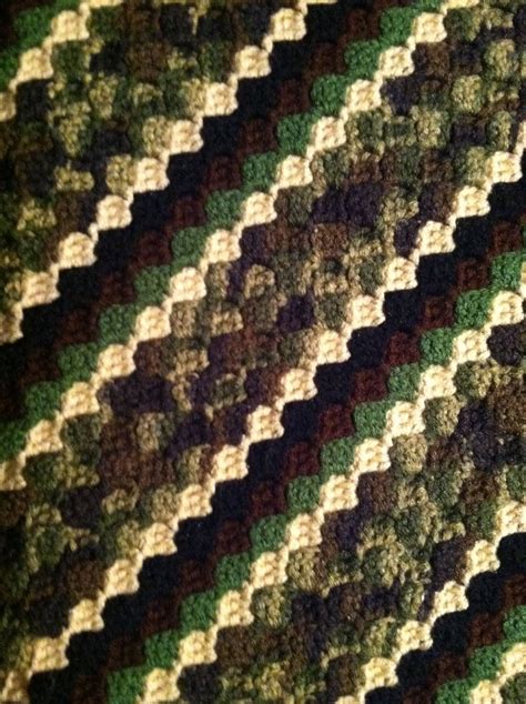 Crochet Camo Blanket Pattern