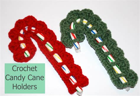 Crochet Candy Cane Holder