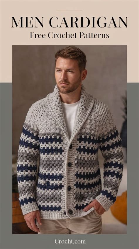 Crochet Cardigan For Men