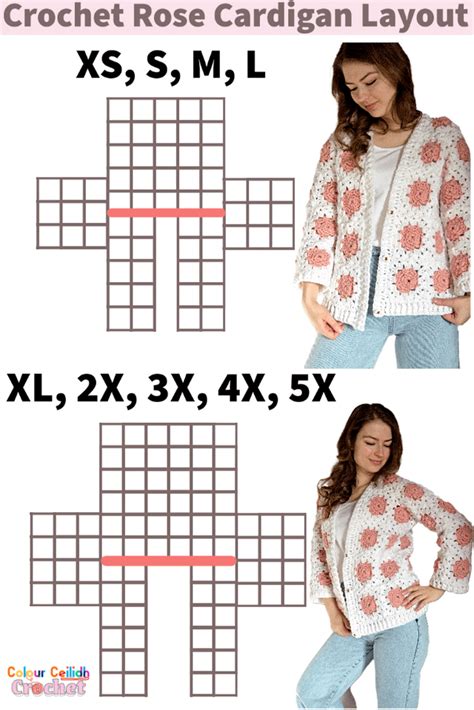 Crochet Cardigan Layout
