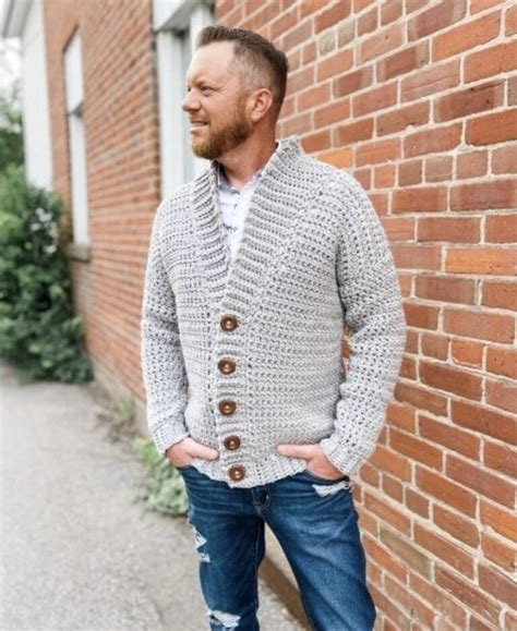 Crochet Cardigan Mens