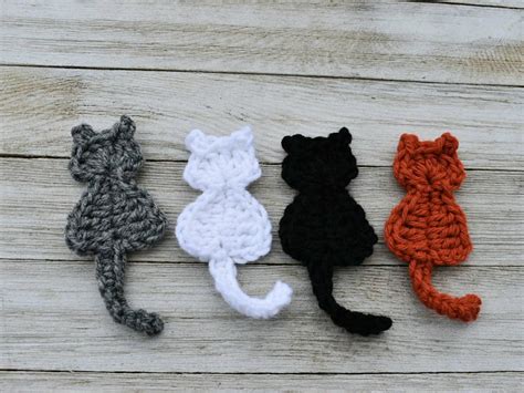 Crochet Cat Applique Free Pattern