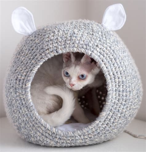 Crochet Cat Cave Bed Pattern Free