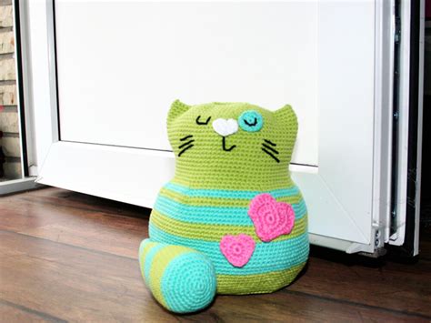 Crochet Cat Doorstop