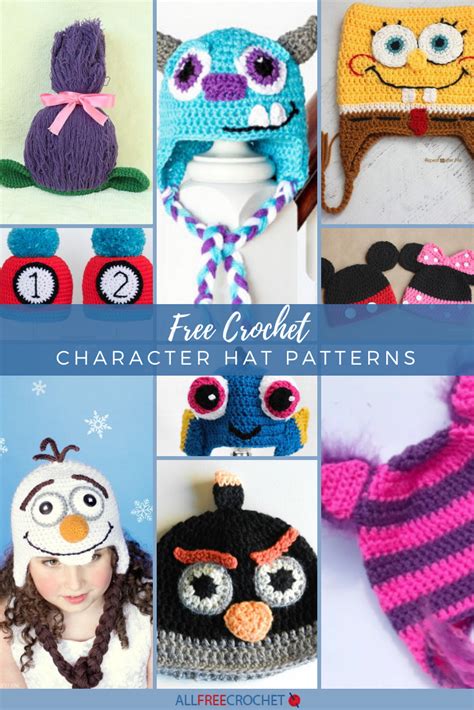 Crochet Character Hats Free Pattern