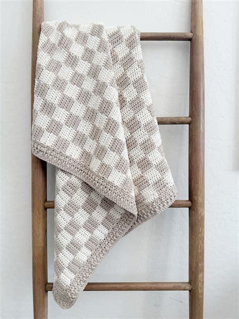 Crochet Checkerboard Blanket