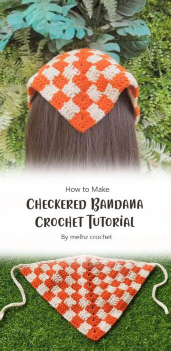 Crochet Checkered Bandana