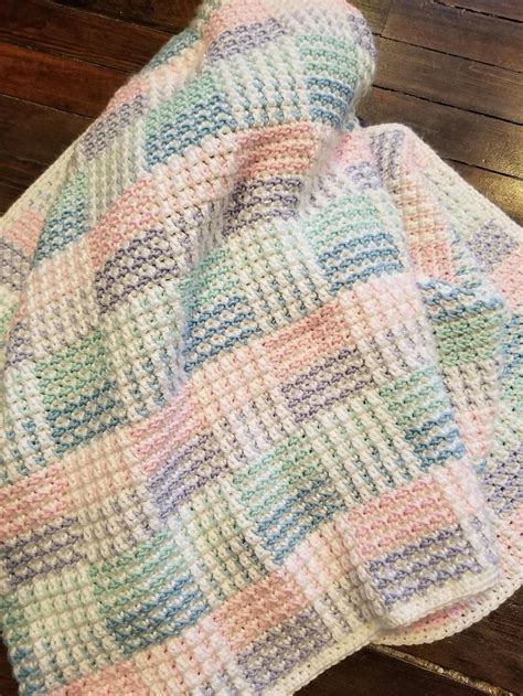 Crochet Checkered Blanket