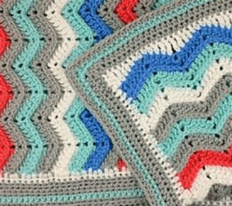 Crochet Chevron Blanket Border